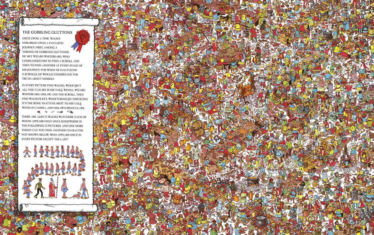 a page from the childrens book 'Wheres Waldo / Wheres Wally'